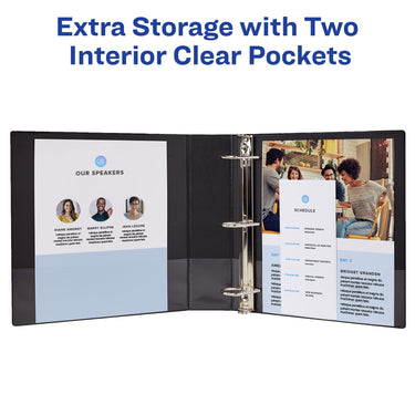 Avery Economy Showcase View 3 Ring Binder, 2 Inch Slant Rings, 1 White Binder (19701) 2